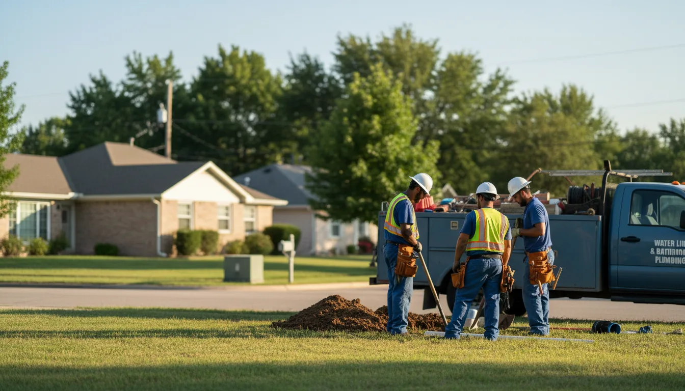 Residential water line and bathroom plumbing service in Athens, AL